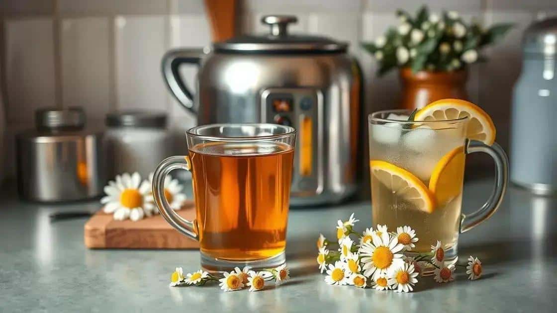 Receitas de chás com camomila