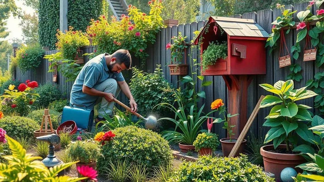 manutenção e cuidados com o jardim