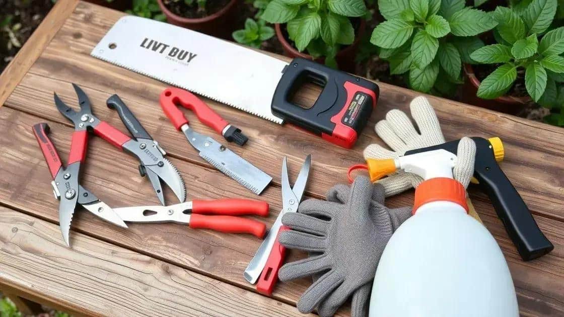 Ferramentas essenciais para podar corretamente