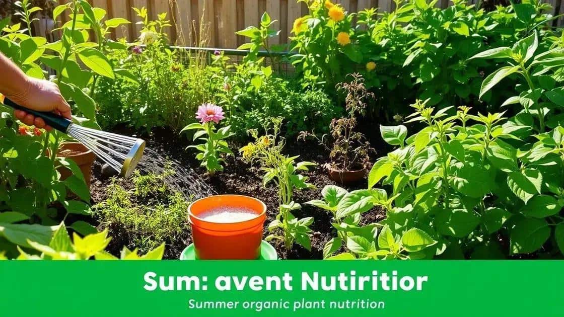 como nutrir plantas durante o verão