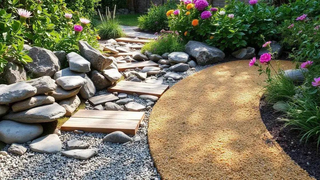 tipos de materiais naturais para jardim