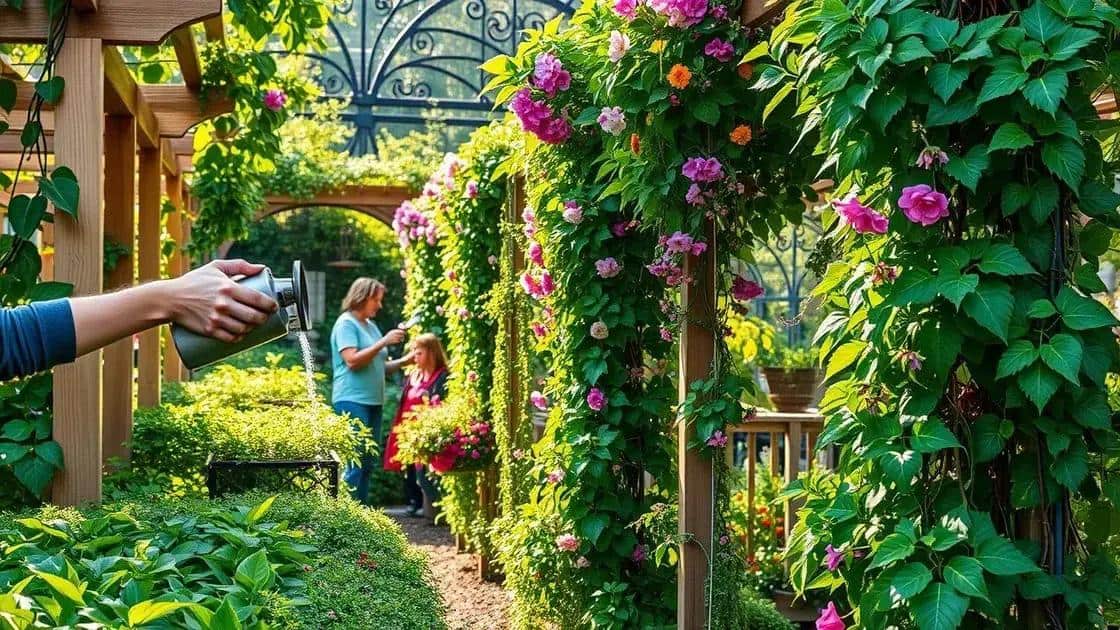 manutenção e cuidados das plantas trepadeiras