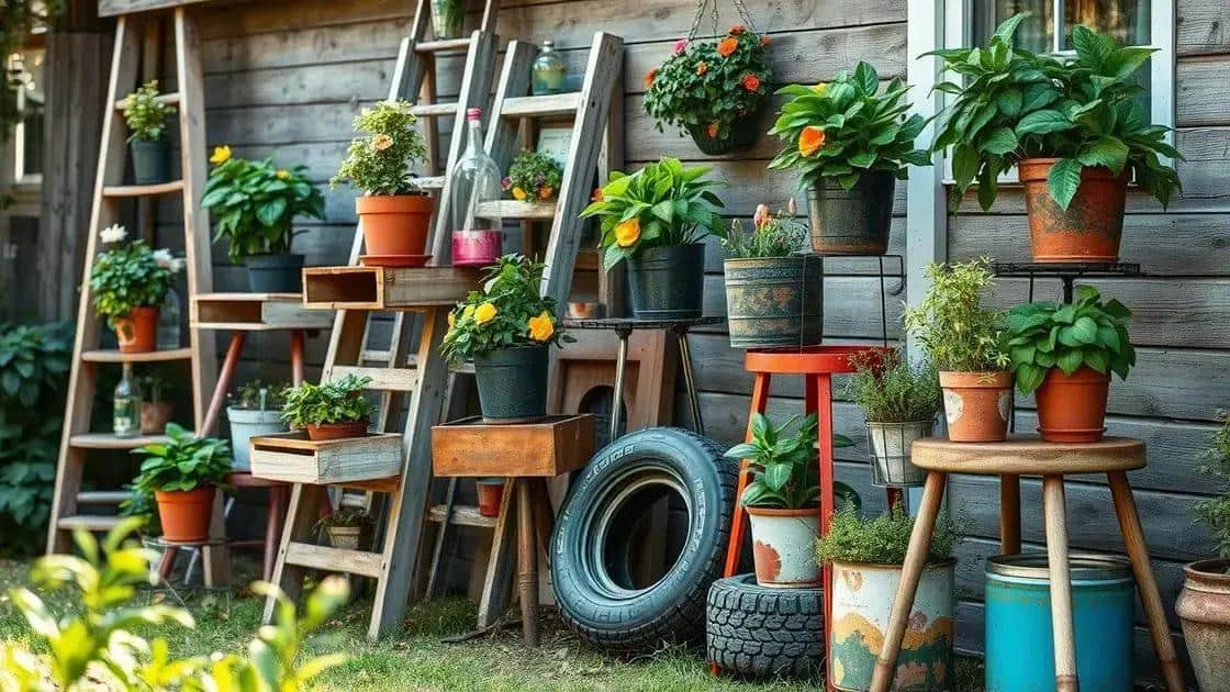 Ideias de DIY para suportes de vasos reutilizados