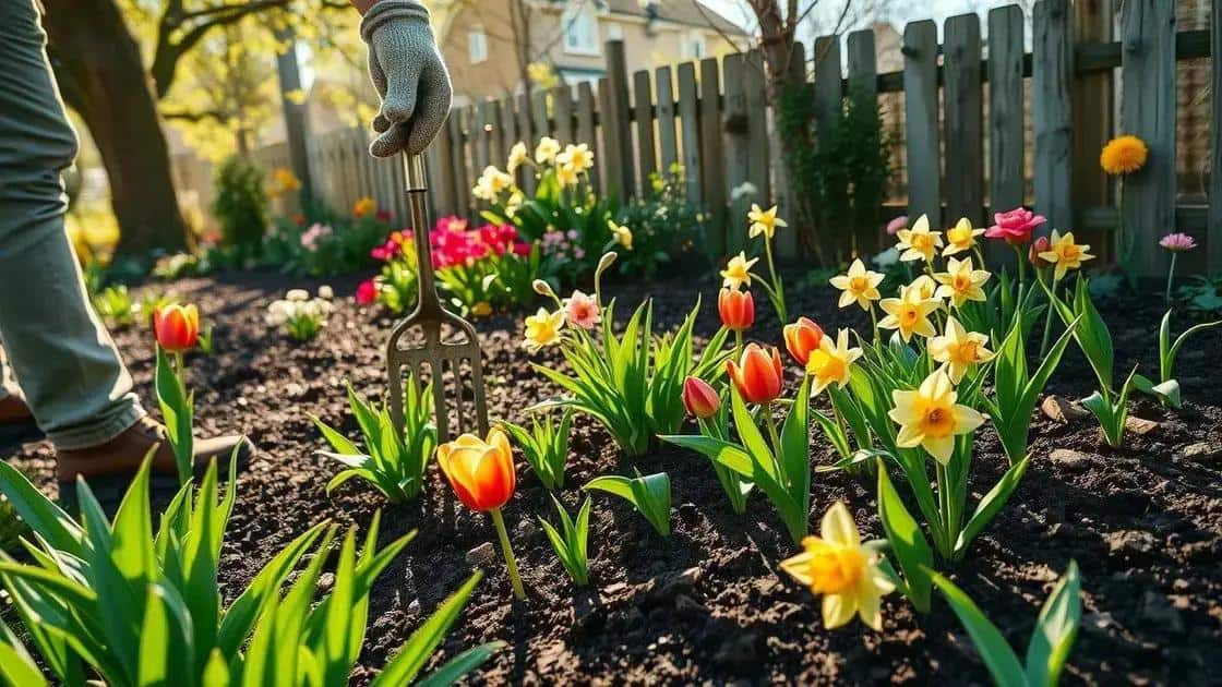 Preparação do jardim para a primavera