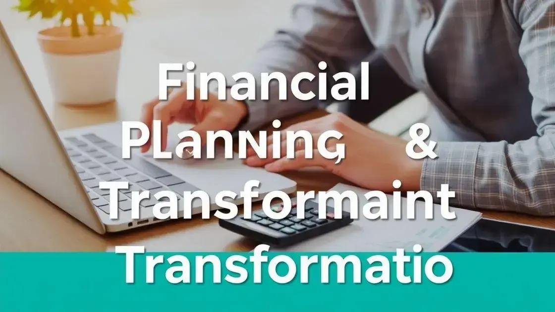 O primeiro passo para a transformação financeira
