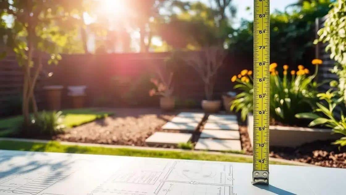 Definindo o espaço disponível para o jardim