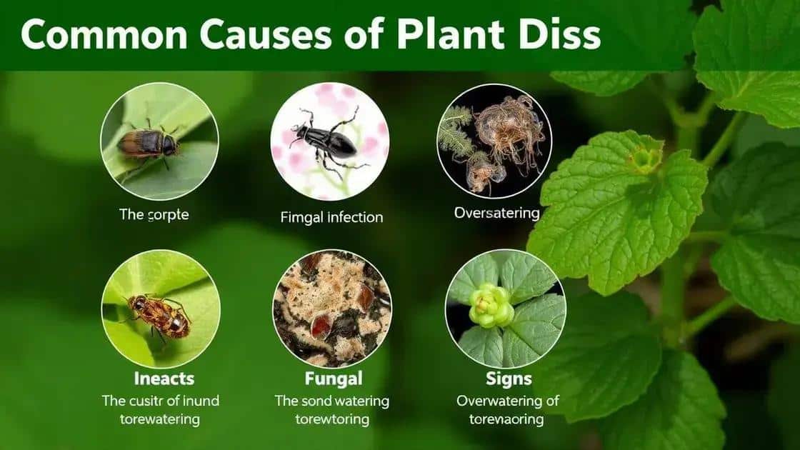 Causas comuns de doenças em plantas