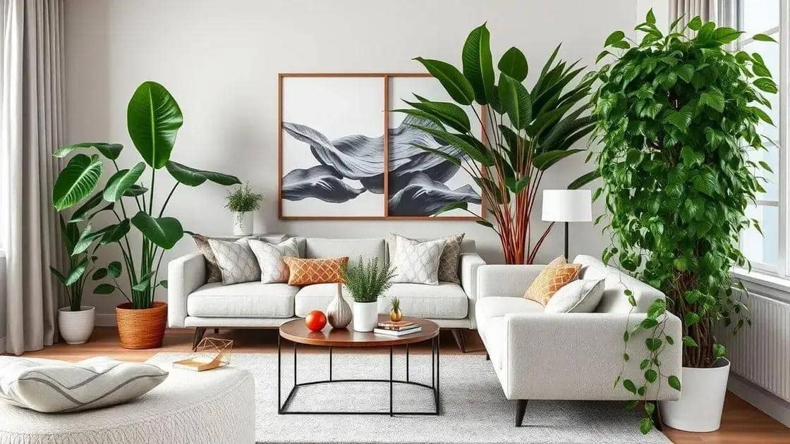 Plantas artificiais ideais para sala de estar