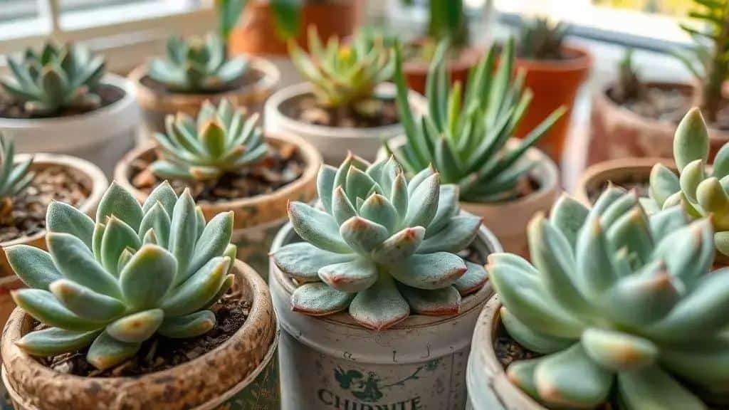 como cuidar de suculentas em potes reciclados